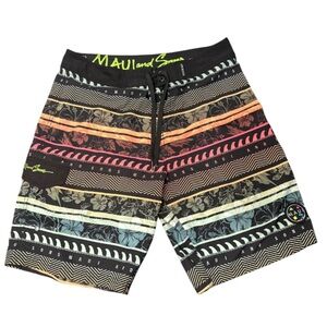 🌴 Maui and Sons Men’s Swim Trunks – Size 34 – Tropical Surf Vibes